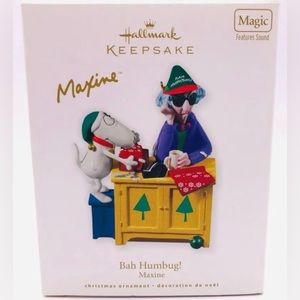NIB- 2010 Magic Hallmark Keepsake Ornament Maxine Bah Humbug!
